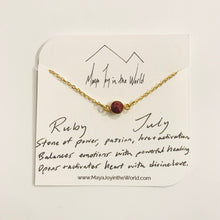 Load image into Gallery viewer, Birthstone Necklaces - July - Ruby