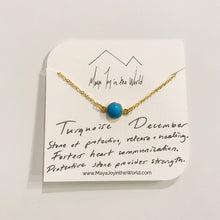 Load image into Gallery viewer, Birthstone Necklaces - December - Turquoise
