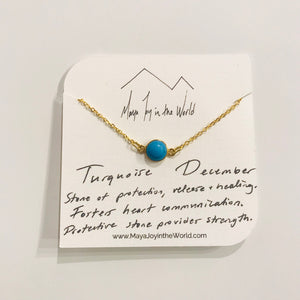 Birthstone Necklaces - December - Turquoise