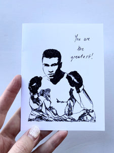 Mountain Portrait Card - Muhammad Ali - “You Are The Greatest”