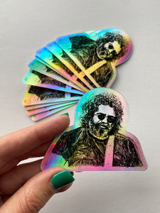 Mountain Portrait Sticker - Jerry Garcia - Holographic