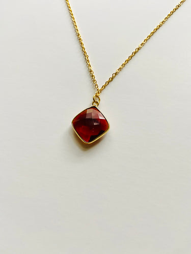 Birthstone Necklaces - January - Garnet