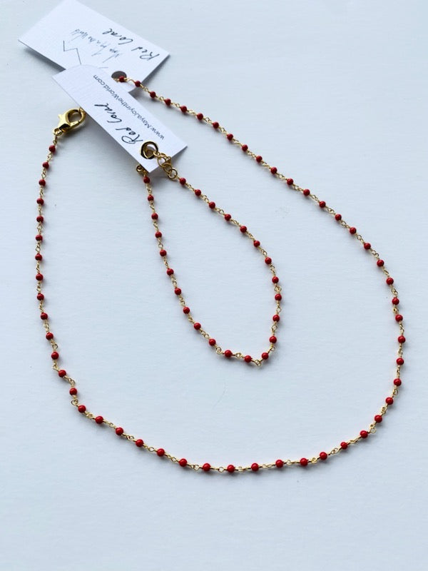 Gemstone Necklaces & Bracelets - Red Coral