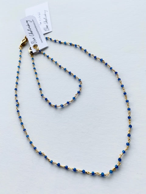 Gemstone Necklaces & Bracelets - Blue Chalcedony