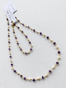Gemstone Necklaces & Bracelets - Amethyst & Pearl