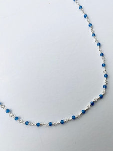 Gemstone Necklaces & Bracelets - Blue Chalcedony