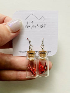 Crane Earrings in Jar