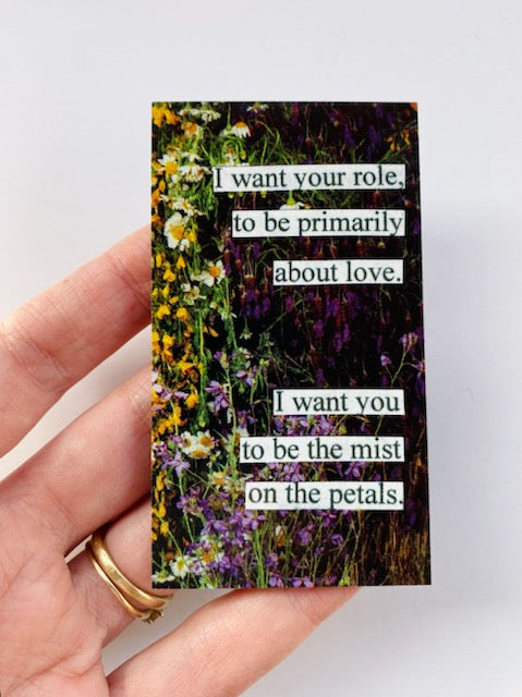 Poetry Collage Magnet - I Want Your Role
