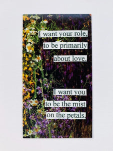 Poetry Collage Magnet - I Want Your Role