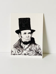Mountain Portrait Print - Abraham Lincoln