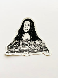 Mountain Portrait Sticker - Janis Joplin