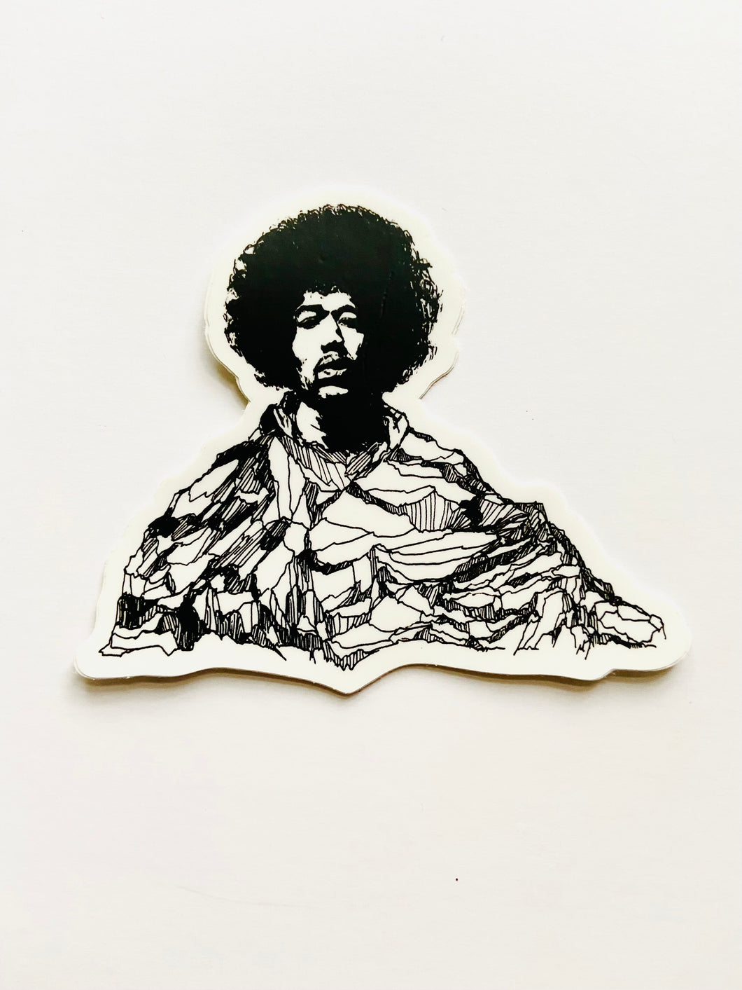 Mountain Portrait Sticker - Jimi Hendrix