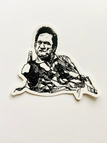 Mountain Portrait Sticker - Johnny Cash