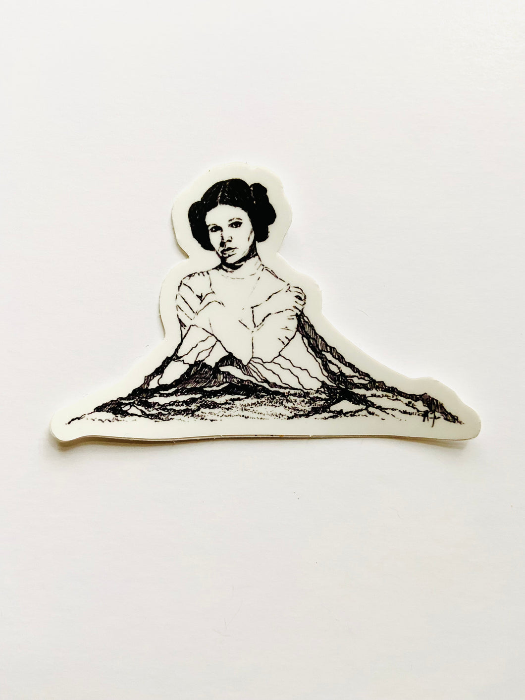 Mountain Portrait Sticker - Princess Leia