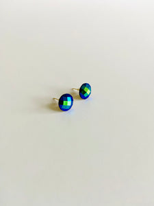 Stud Earrings - Blue Disco Studs