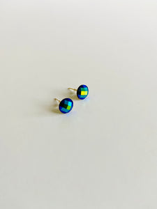 Stud Earrings - Blue Disco Studs