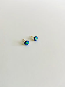 Stud Earrings - Blue Disco Studs