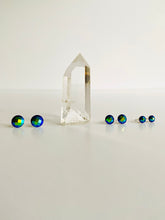 Load image into Gallery viewer, Stud Earrings - Blue Disco Studs