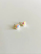 Load image into Gallery viewer, Stud Earrings - White Disco Studs