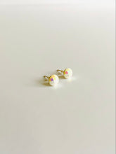 Load image into Gallery viewer, Stud Earrings - White Disco Studs