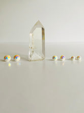 Load image into Gallery viewer, Stud Earrings - White Disco Studs