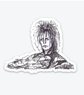 Mountain Portrait Sticker - David Bowie Goblin King