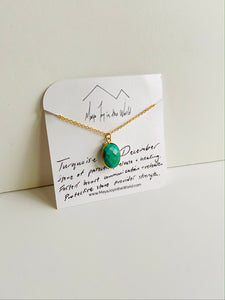 Birthstone Necklaces - December - Turquoise